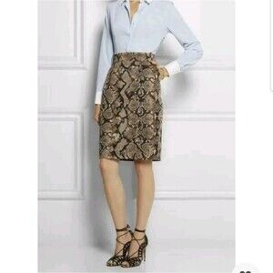 Altuzarra for Target Dress Size 14 Pinstripe Snake Print Mix Media